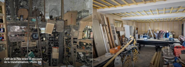 Café de la Paix avant et en cours de la transformation / Photo DR
